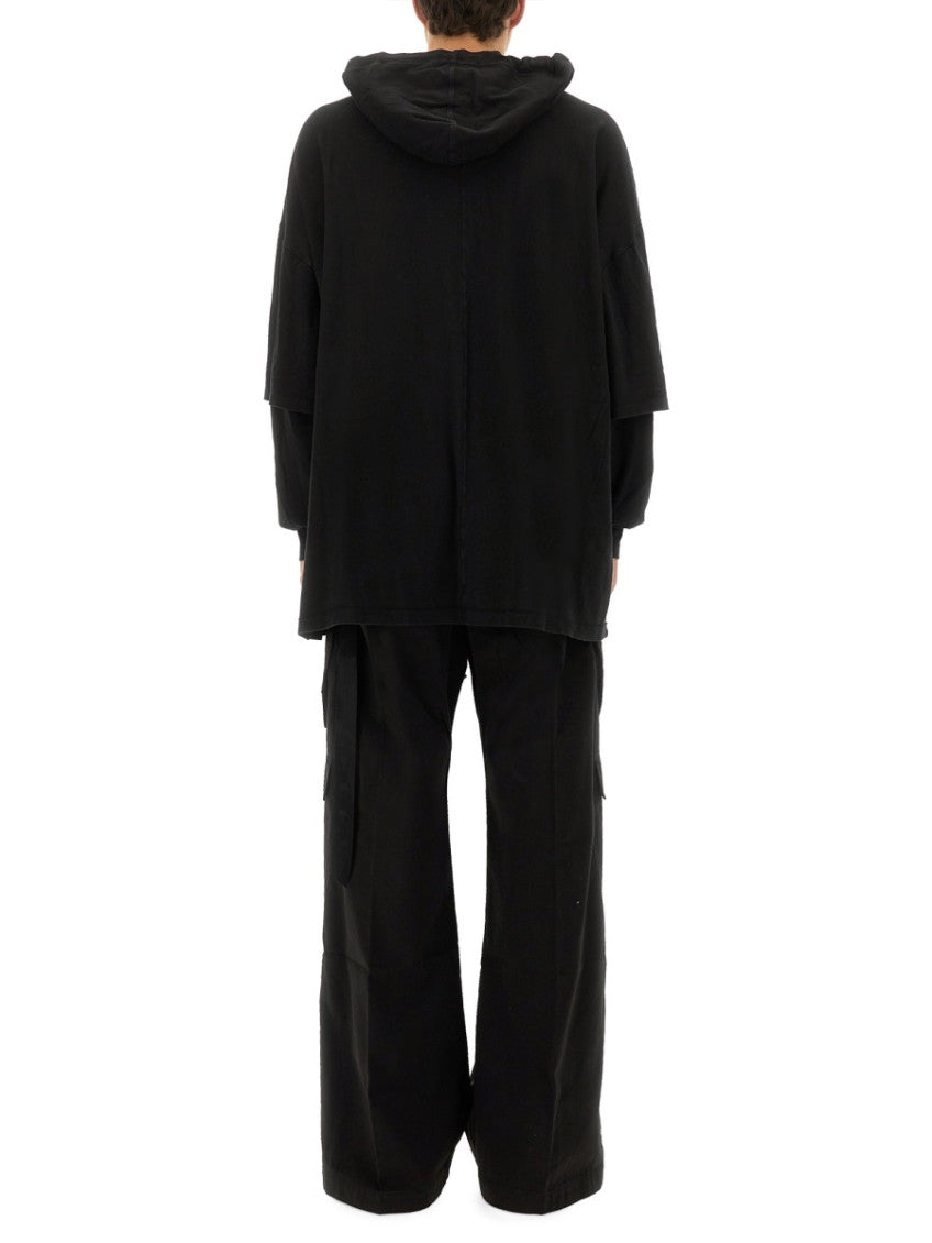 Black Oversized Solid Hoodie 2
