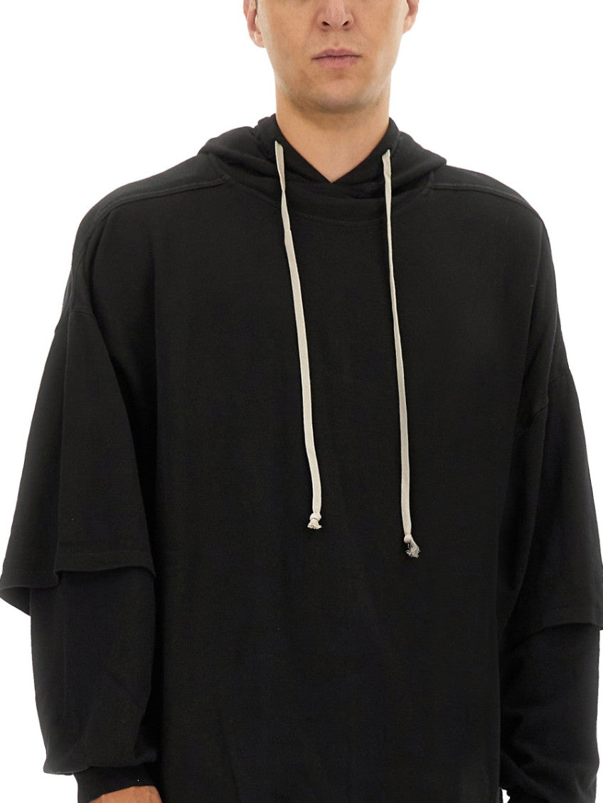 Black Oversized Solid Hoodie 3