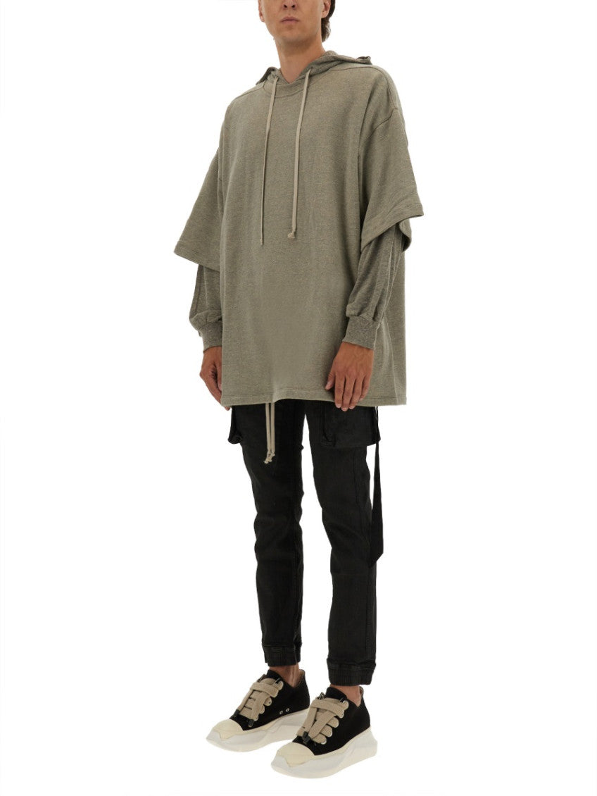 Grey Solid Hood Sweatshirt 2