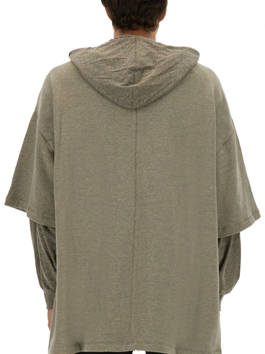 Grey Solid Hood Sweatshirt 3
