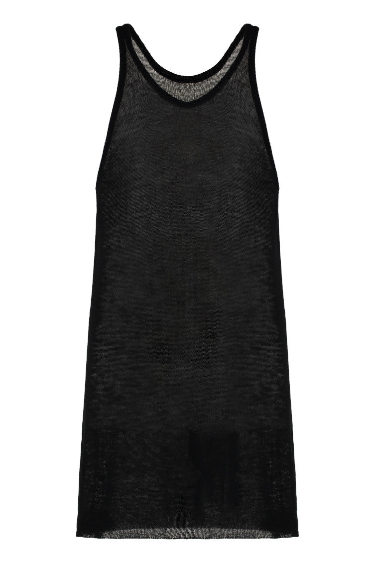 Black Round Neck Tank Top 1