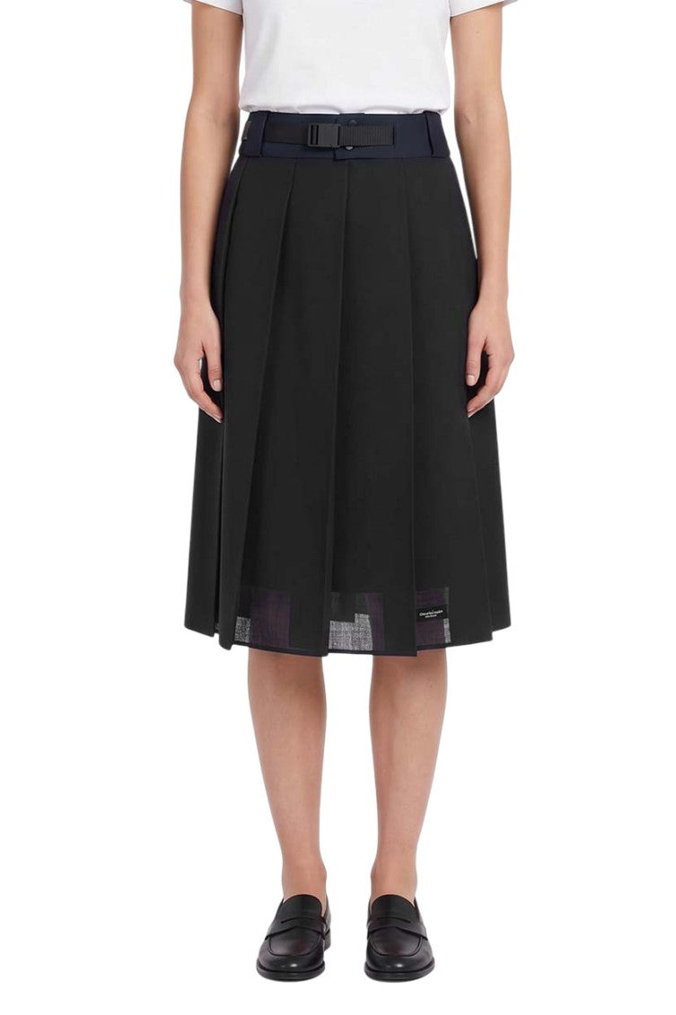 Black Pleated Midi Skirt 3