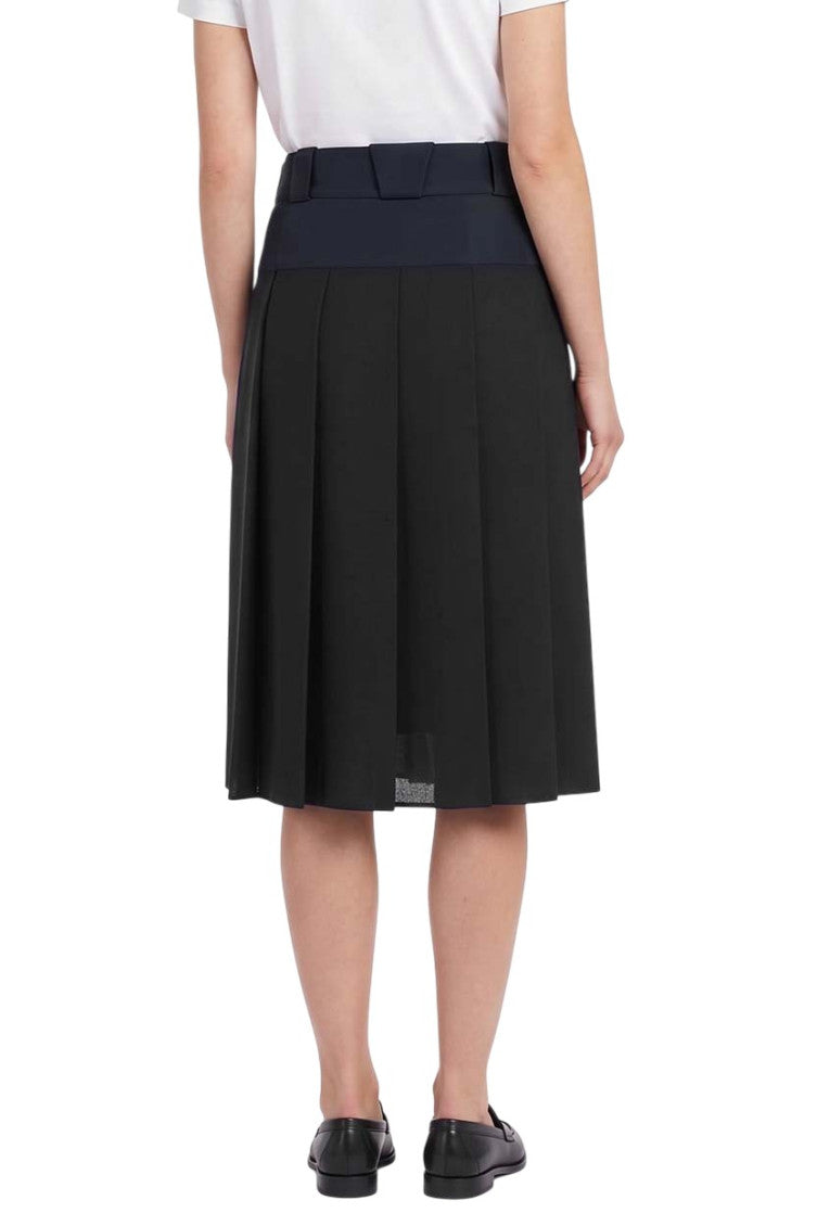 Black Pleated Midi Skirt 4