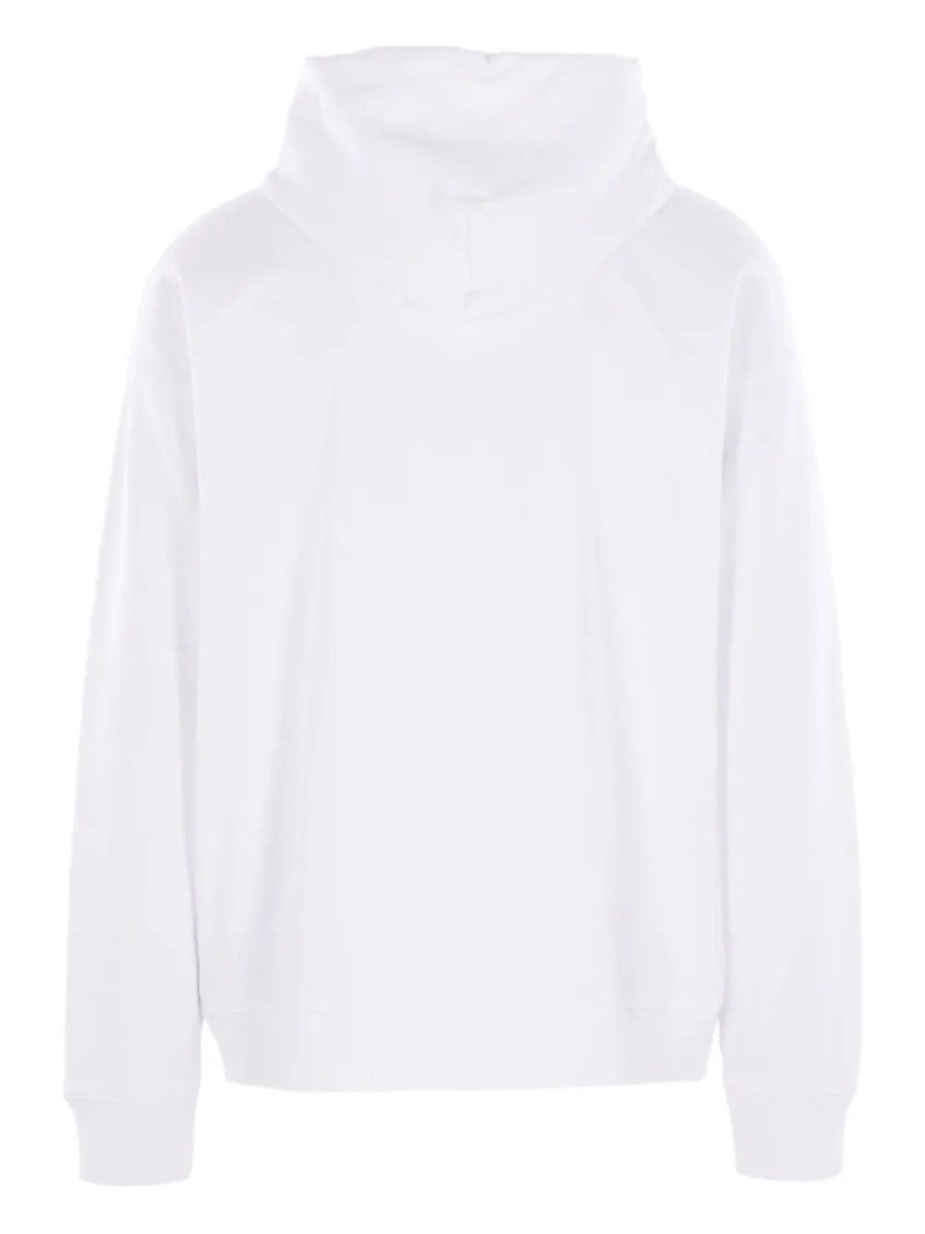 White Printed Regular Hoodie 2