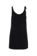 Black Embellished Scoop Neck Mini Dress 1