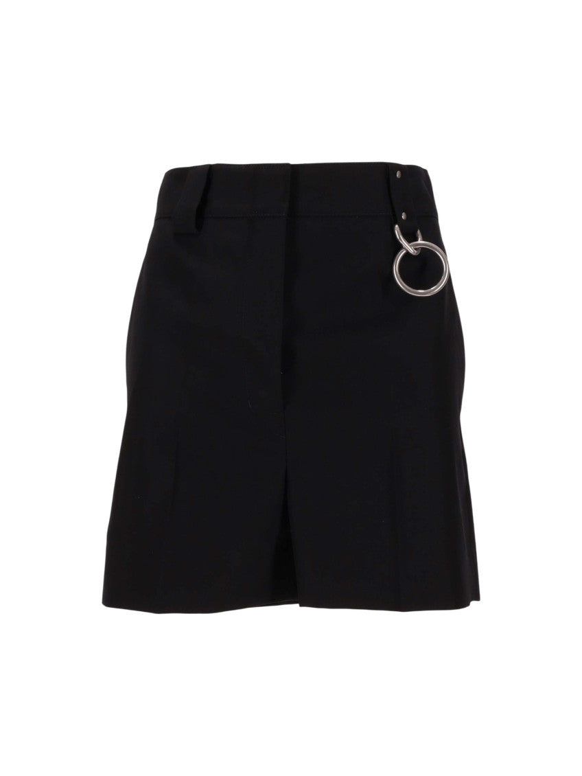 Black Solid Mini Skirt 1