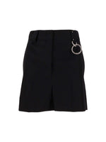 Black Solid Mini Skirt 1