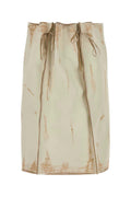 Beige Printed Knee Length Skirt 1