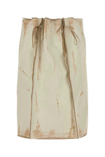 Beige Printed Knee Length Skirt 1