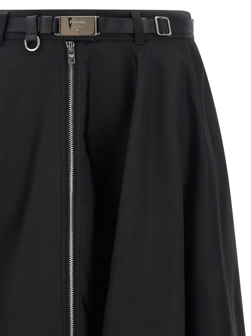 Black Solid Midi Skirt 5