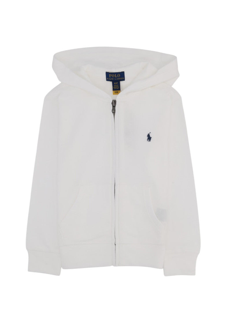 White ZIPPER HOODIE 1