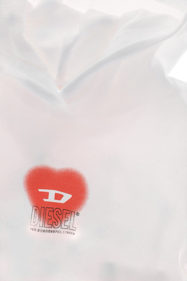 Girls White Graphic Hoodie 3