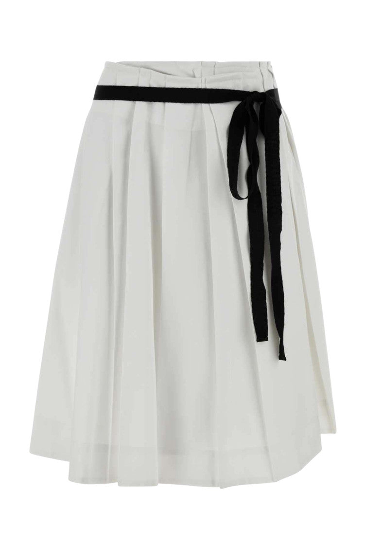 White gabardine skirt  1