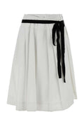 White gabardine skirt  1