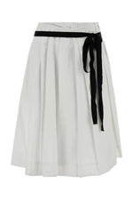 White gabardine skirt  1