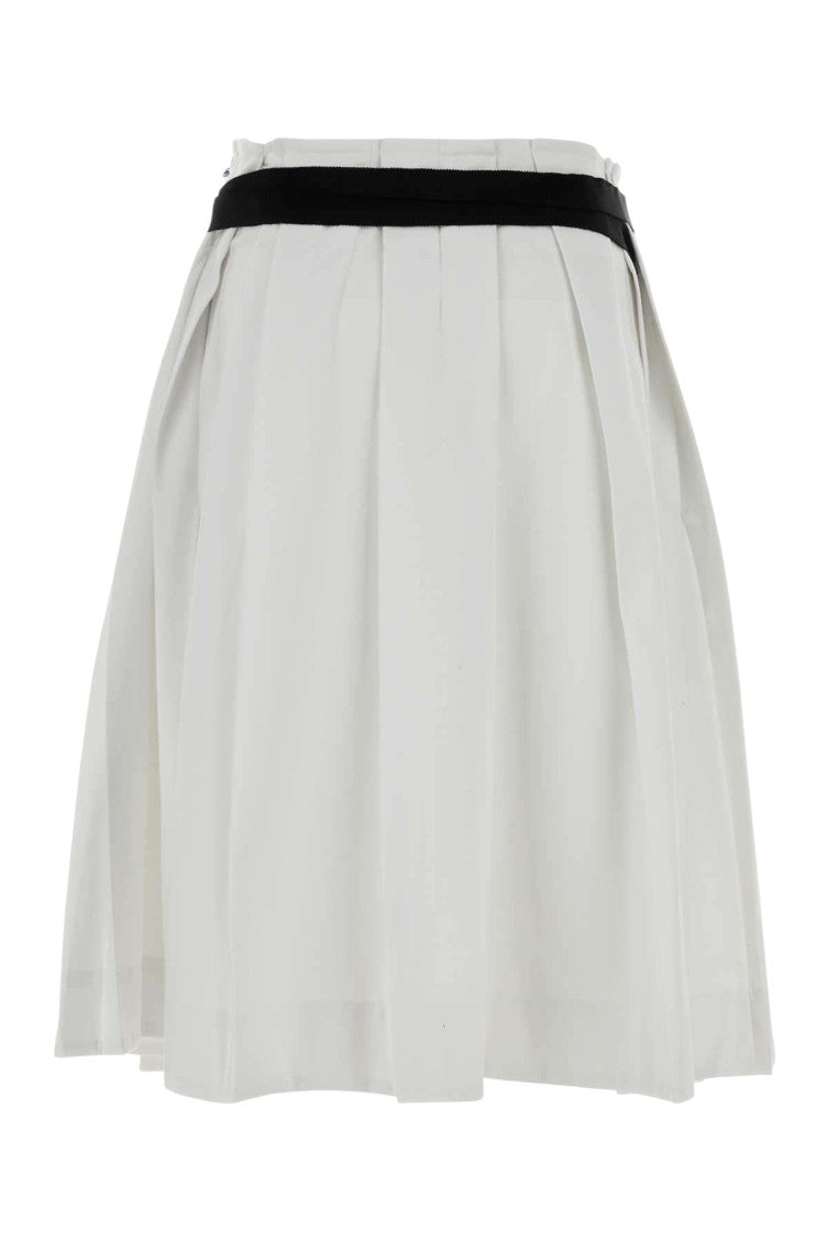 White gabardine skirt  2