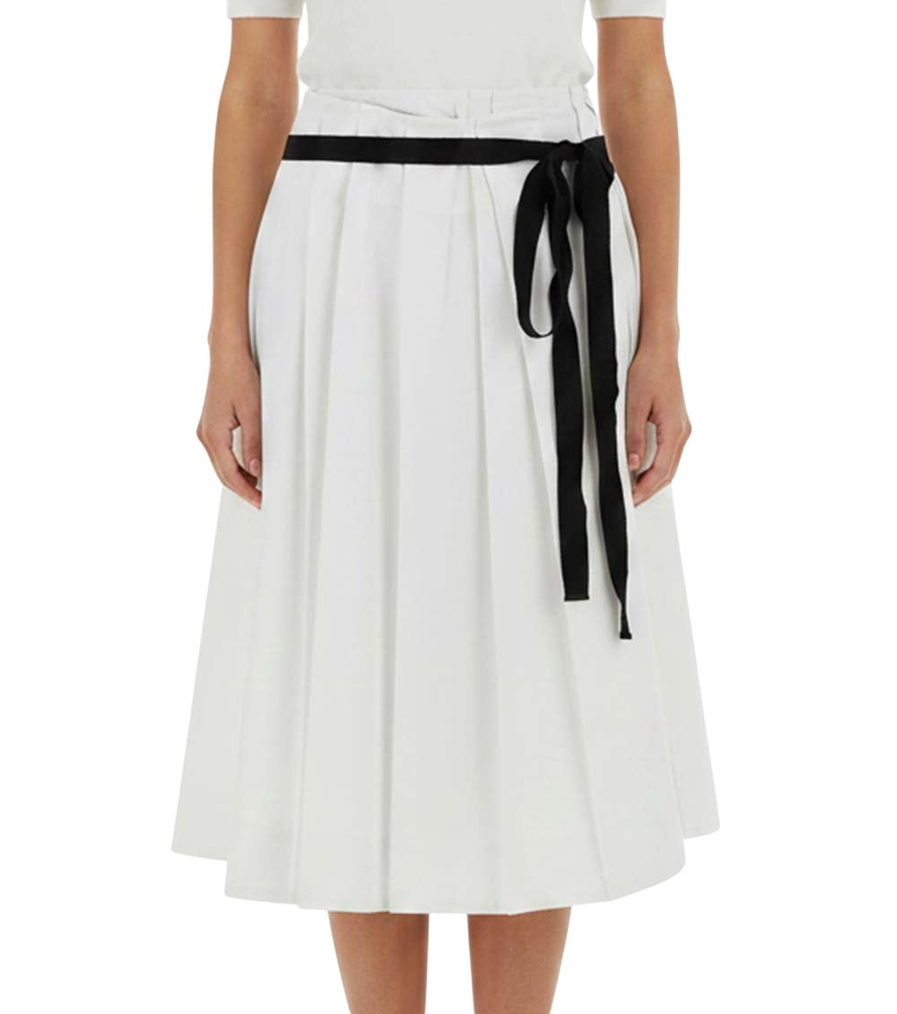 White gabardine skirt  3