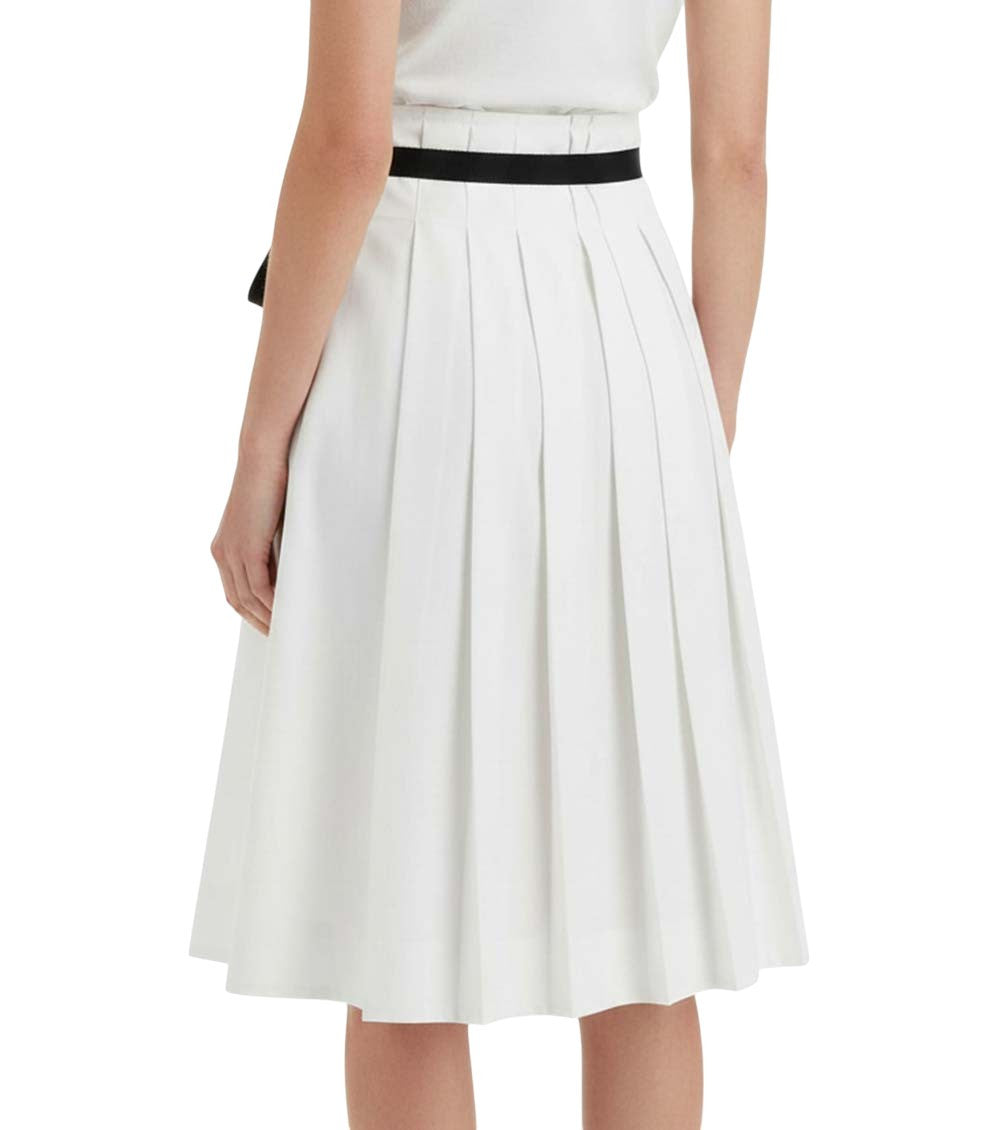 White gabardine skirt  4