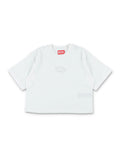 Girls White Logo Crop T-Shirt 1