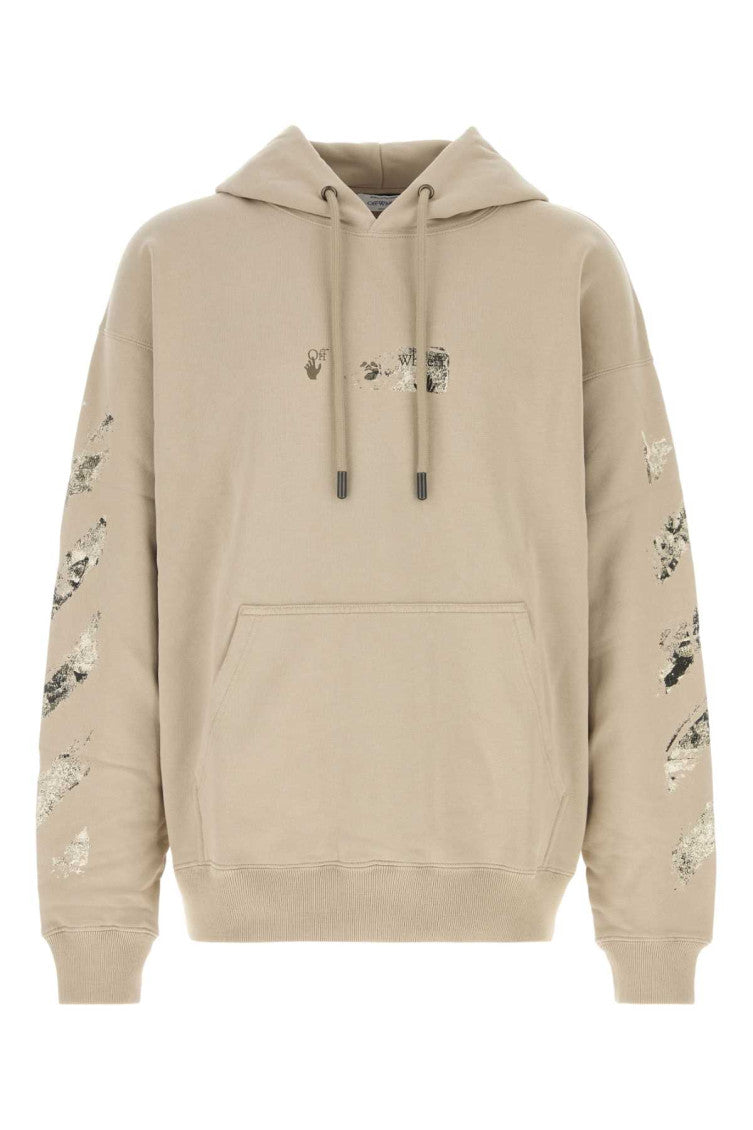 Light Beige Graphic Hoodie 1
