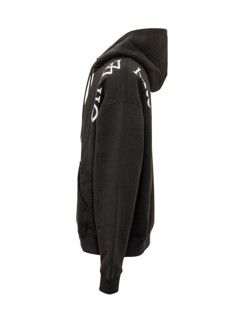 Black Logo Relaxed Hoodie 3