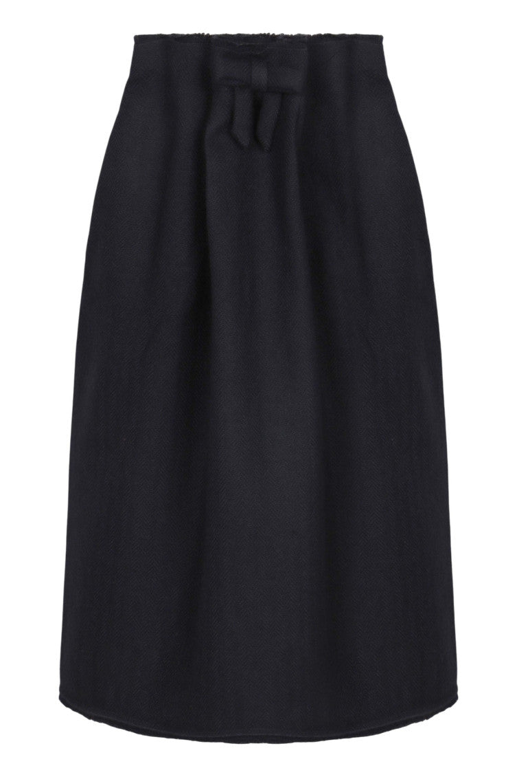 Black Chevron Midi Skirt 1