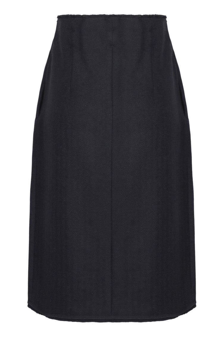Black Chevron Midi Skirt 2