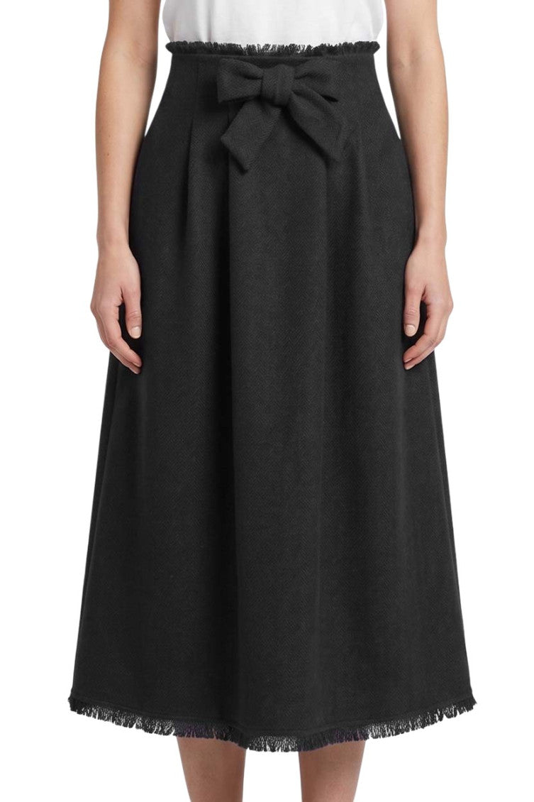 Black Chevron Midi Skirt 3