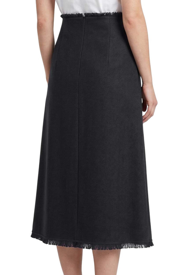 Black Chevron Midi Skirt 4