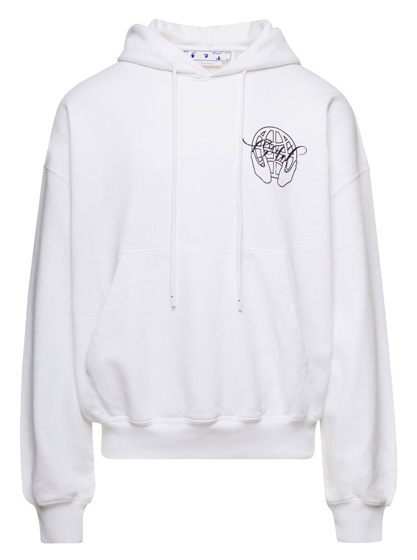 White Graphic Regular Hoodie 1