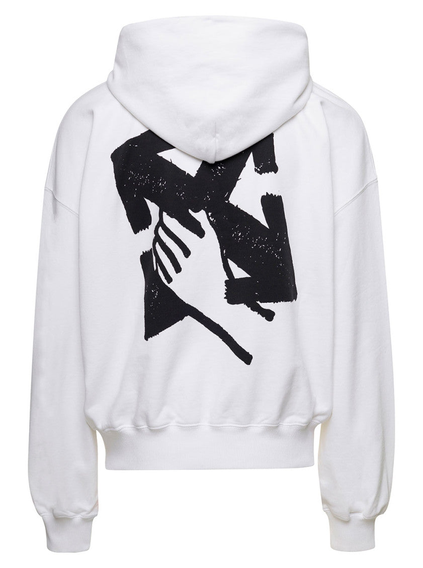 White Graphic Regular Hoodie 2
