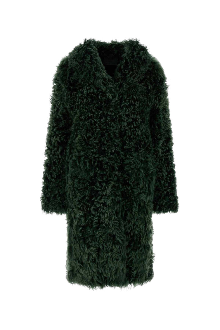 Green Textured V Neck Jacket 1