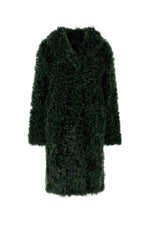 Green Textured V Neck Jacket 1