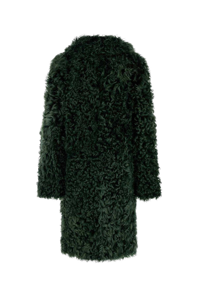 Green Textured V Neck Jacket 2
