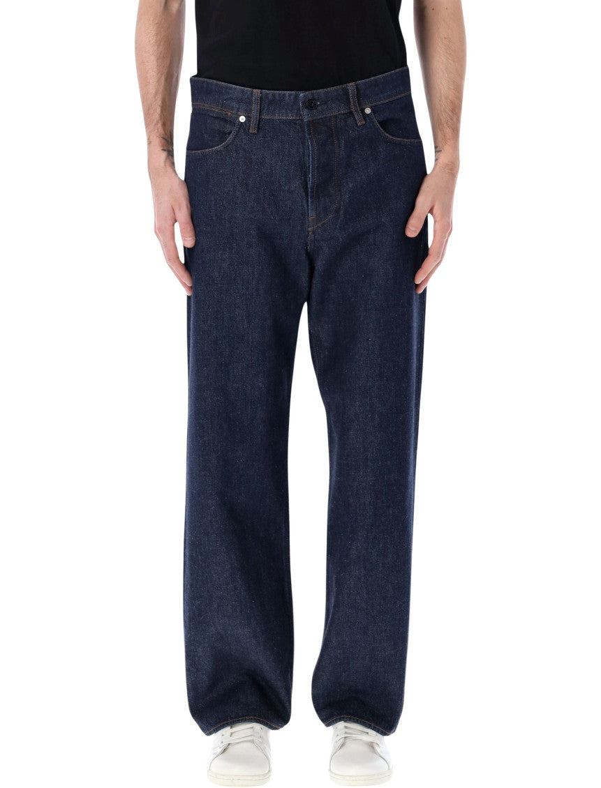 Blue Loose Mid Rise Jeans 1