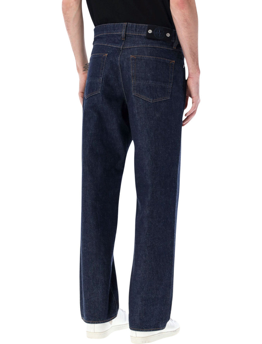 Blue Loose Mid Rise Jeans 2