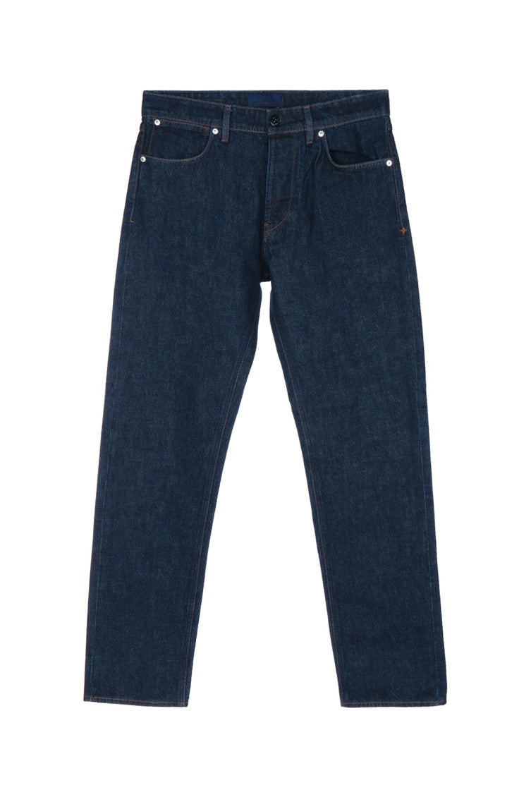 Blue Straight Mid Rise Jeans 1