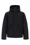 Black Solid Hood Jacket 1