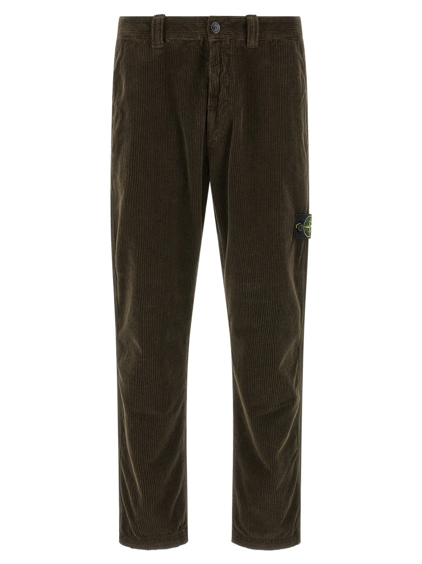 Grey Regular Corduroy Pants 1