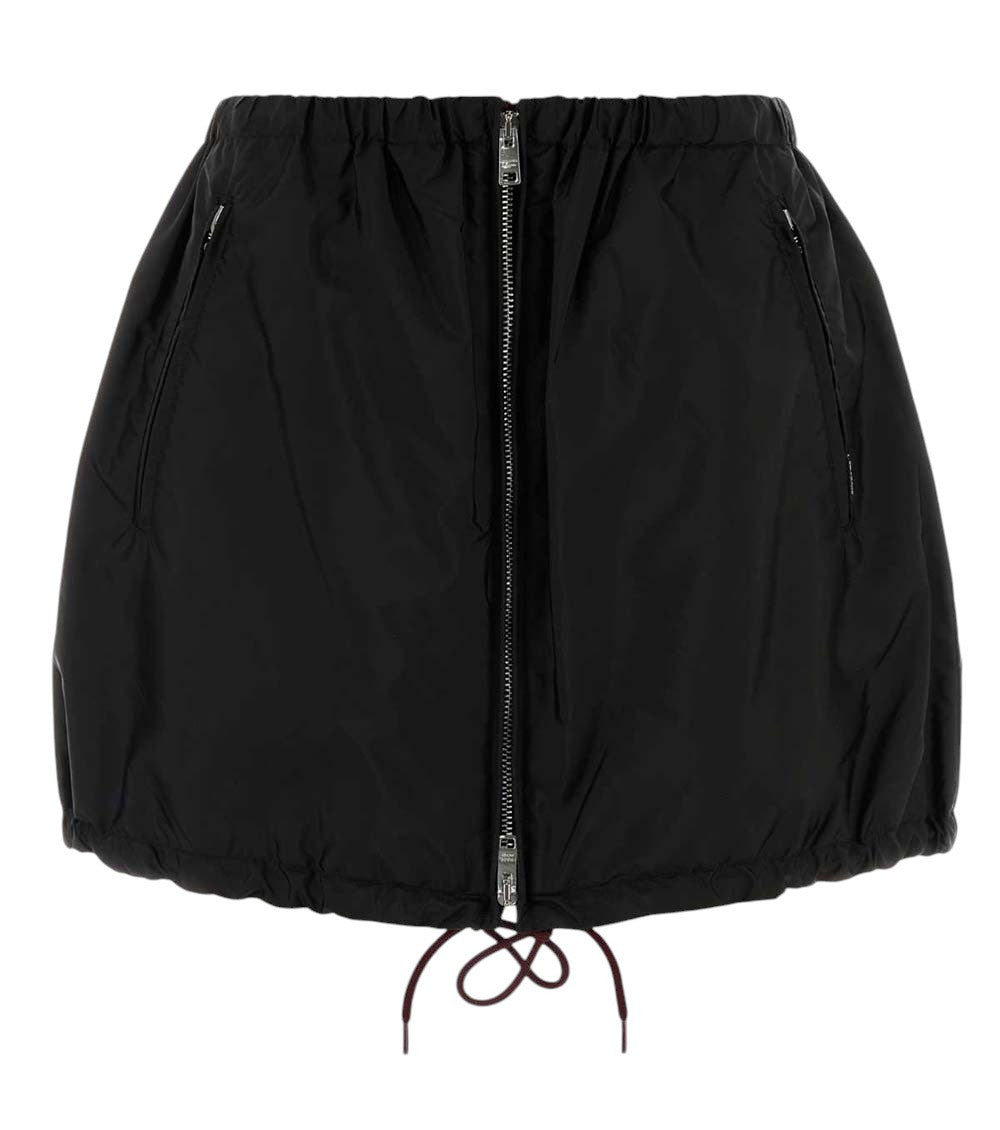 Black Solid Mini Skirt 1