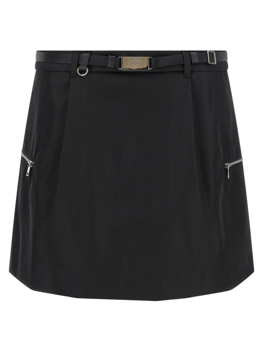 Black Solid Mini Skirt 1