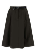 Dark Grey Solid Midi Skirt 1
