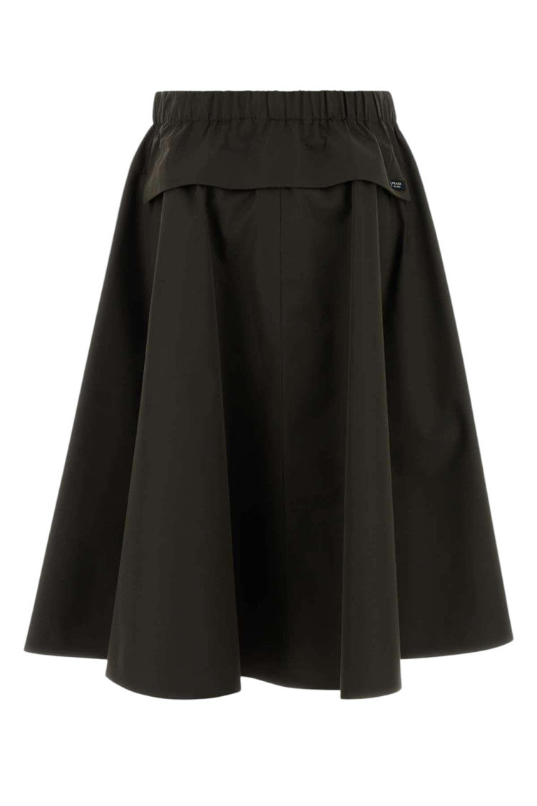 Dark Grey Solid Midi Skirt 2