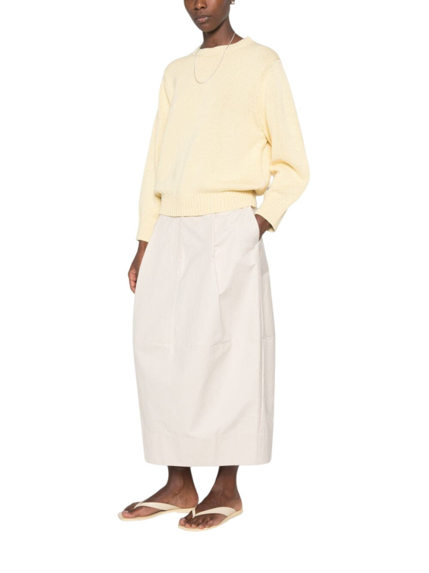 Beige Knitted Crew Neck Sweater 4