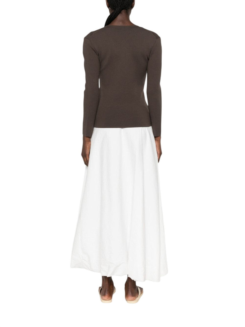 Brown V Neck Sweatshirt 5