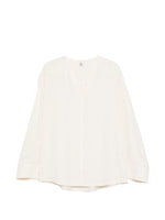 White Solid V Neck Sweatshirt 1