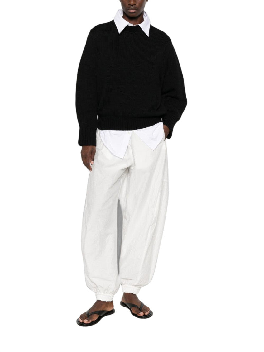 Black Cotton oversized sweater 1