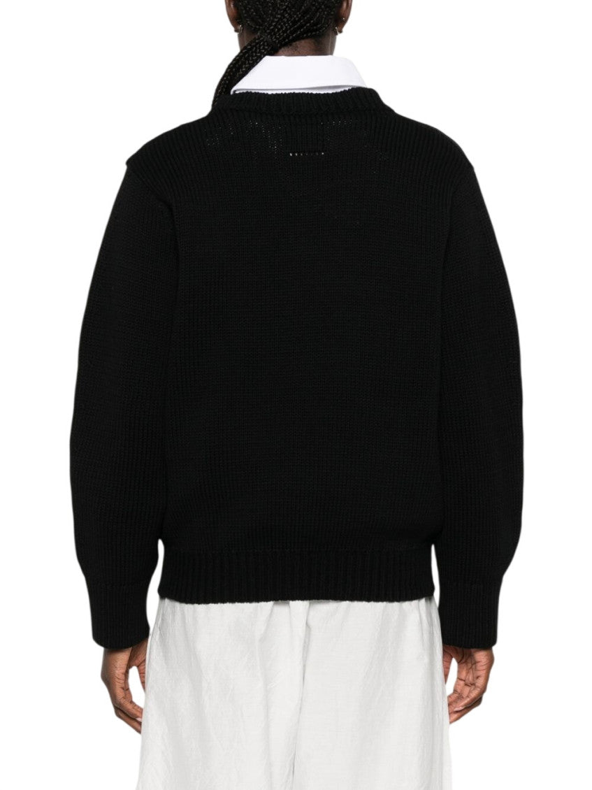 Black Cotton oversized sweater 2