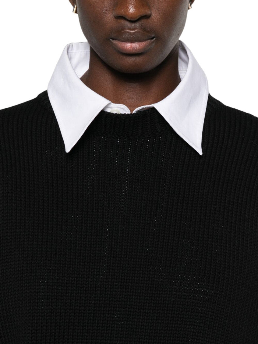 Black Cotton oversized sweater 4
