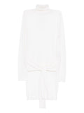 White Solid Turtle Neck Sweatshirt 1